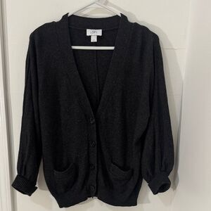 LOFT Women's Classic Black Cardigan Size Medium
